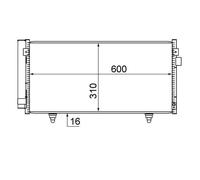 Mahle AC 718 000s Condensador Aire Acondicionado para Subaru Forester Impreza XV