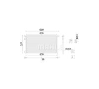 MAHLE AC 909 000S - Condensador A/C