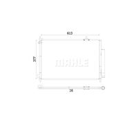MAHLE AC 927 000S Condensador aire acondicionado con secador Compatible con HONDA CR-V II RD