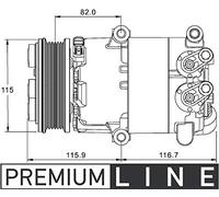 MAHLE ACP 1332 000P - Compresor A/C