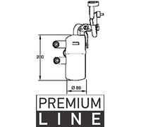 MAHLE AD 281 000P Filtro deshidratante aire acondicionado Filtro Deshidratador Filtro Deshidratador Filtro Secador