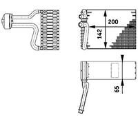 Evaporador del aire acondicionado posterior AE 66 000P MAHLE para MERCEDES-BENZ