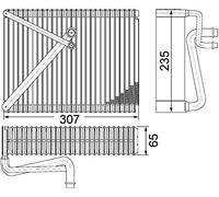 MAHLE AE 87 000P Evaporador, aire acondicionado