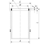 MAHLE Aftermarket Camisa del cilindro (Ref: 061 WN 16 01)