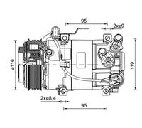 MAHLE Aftermarket Compresor, aire acondicionado para HYUNDAI: i10 (Ref: ACP 1460 000P)