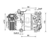 MAHLE Aftermarket Compresor, aire acondicionado para HYUNDAI: i10 (Ref: ACP 1462 000P)