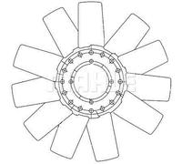 MAHLE Aftermarket Hélice ventilador, refrigeración del motor para FORD: Transit/Tourneo (Ref: CFW 78 000P)