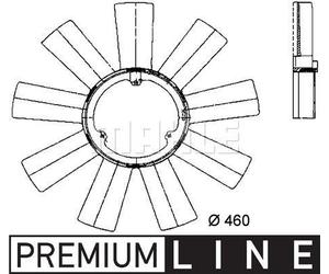 MAHLE Aftermarket Hélice ventilador, refrigeración del motor para MERCEDES-BENZ: Sprinter (Ref: CFW 18 000P)