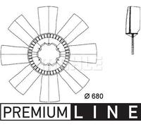 MAHLE Aftermarket Hélice ventilador, refrigeración del motor (Ref: CFW 10 000P)