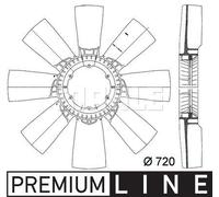 MAHLE Aftermarket Hélice ventilador, refrigeración del motor (Ref: CFW 37 000P)