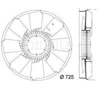 MAHLE Aftermarket Hélice ventilador, refrigeración del motor (Ref: CFW 50 000P)