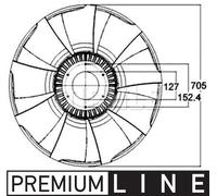MAHLE Aftermarket Hélice ventilador, refrigeración del motor (Ref: CFW 53 000P)