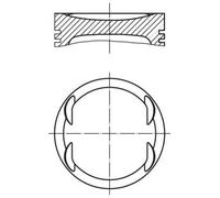MAHLE Aftermarket Pistón para ALFA ROMEO: Mi.To, Giulietta & LANCIA: Delta & FIAT: Doblo, Punto, Linea, Bravo (Ref: 007 PI 00153 000)