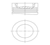MAHLE Aftermarket Pistón para AUDI: TT, A3, Q3, A5, Q5, A4, A1, A6 & VOLKSWAGEN: Golf Cabriolet, Tiguan, Eos, Golf, Crafter (Ref: 028 PI 00116 000)