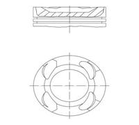MAHLE Aftermarket Pistón para BMW: Série 7, Série 2, Série 3, Série 1, X2, Série 5, Série 4, X1, X4, X3, Série 6 & MINI: MINI (Ref: 081 PI 00124 000)