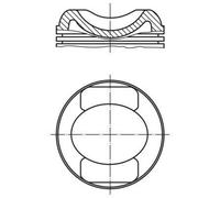 MAHLE Aftermarket Pistón para CITROËN: 2 CV, Dyane, Ami 6, Mehari (Ref: 031 55 00)