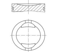 MAHLE Aftermarket Pistón para FIAT: Panda, Punto, Seicento, Uno, Cinquecento & LANCIA: Y10, Ypsilon & AUTOBIANCHI: Y10 (Ref: 009 36 01)