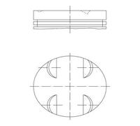 MAHLE Aftermarket Pistón para MERCEDES-BENZ: Sprinter LK, Classe ML Vito L, Classe R (Ref: 005 24 00)