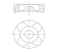 MAHLE Aftermarket Pistón para OPEL: Astra, Meriva, Zafira, Corsa & VAUXHALL: Astra, Meriva, Zafira (Ref: 011 PI 00107 002)