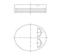 MAHLE Aftermarket Pistón para PEUGEOT: 106 & CITROËN: Saxo (Ref: 039 PI 00122 001)