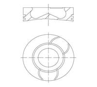 MAHLE Aftermarket Pistón para PEUGEOT: 207, 107, 307, 206, 1007, 206+, 207+ & FORD: Fiesta, Fusion & CITROËN: DS3, C3 Pluriel, C3 (Ref: 040 03 00)