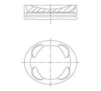 MAHLE Aftermarket Pistón para PEUGEOT: 207, Partner, 5008, 3008, 208, 508, 308, 2008 & CITROËN: DS3, Berlingo, C4 Picasso, C3 (Ref: 081 PI 00104 001)