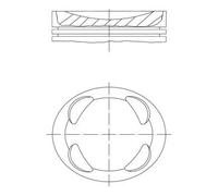 MAHLE Aftermarket Pistón para PEUGEOT: 207, Partner, 5008, 3008, 208, 508, 308, 2008 & CITROËN: DS3, Berlingo, C4 Picasso, C3 (Ref: 081 PI 00104 002)