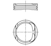 MAHLE Aftermarket Pistón para RENAULT: Espace, Laguna, Clio, Mégane Classic, Vel Satis, Trafic, Mégane Scénic, Mégane (Ref: 021 PI 00117 000)