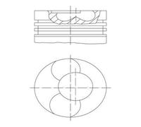 MAHLE Aftermarket Pistón para SKODA: Superb, Roomster, Octavia, Fabia & VOLKSWAGEN: Polo, Touran, Passat, Golf, Caddy, Jetta (Ref: 028 PI 00113 000)