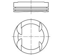 MAHLE Aftermarket Pistón para VOLKSWAGEN: Golf Cabriolet, Tiguan, Eos, Golf, Jetta, New Beetle, Touran, CC, Scirocco, Passat (Ref: 028 PI 00117 002)