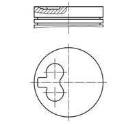 MAHLE Aftermarket Pistón para VOLKSWAGEN: Golf, Passat, Transporter, Polo, Vento, Caddy & SEAT: Cordoba, Ibiza, Toledo, Inca (Ref: 029 82 12)