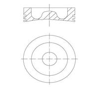 MAHLE Aftermarket Pistón (Ref: 061 PI 00128 000)