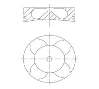 MAHLE Aftermarket Pistón (Ref: 227 PI 00111 000)