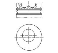 MAHLE Aftermarket Pistón (Ref: 257 PI 00100 000)