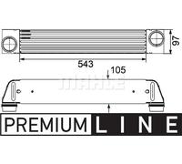 MAHLE Aftermarket Radiador de admisión, intercooler para BMW: Série 5 (Ref: CI 189 000P)