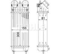 MAHLE Aftermarket Radiador de admisión, intercooler para PEUGEOT: 207 (Ref: CI 265 000P)