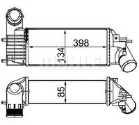 MAHLE Aftermarket Radiador de admisión, intercooler para PEUGEOT: 406, 607 & CITROËN: C5 (Ref: CI 26 000S)