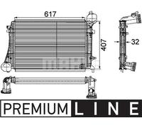 MAHLE Aftermarket Radiador de admisión, intercooler para SKODA: Superb, Octavia & AUDI: A3 & VOLKSWAGEN: Touran, Golf, Caddy, Jetta (Ref: CI 166 000P)