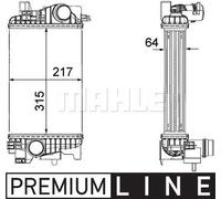 MAHLE Aftermarket Radiador de admisión, intercooler para VAUXHALL: Meriva & OPEL: Meriva (Ref: CI 263 000P)