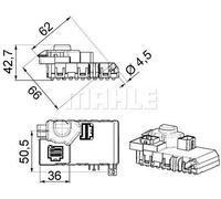 MAHLE Aftermarket Regulador, ventilador habitáculo para MERCEDES-BENZ: Classe CL, Classe S (Ref: ABR 63 000P)