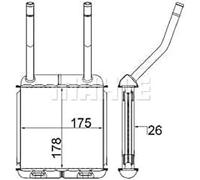 MAHLE AH 140 000S Radiador de calefacción Radiador de Calefaccion Radiador de Calefaccion