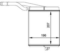 MAHLE AH 143 000P Interior intercambiador de calor