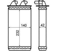MAHLE AH 149 000S Radiador de calefacción Radiador de Calefaccion Radiador de Calefaccion