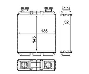 MAHLE AH 188 000P Interior intercambiador de calor