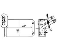 MAHLE AH 20 000S Radiador de calefacción Radiador de Calefaccion Radiador de Calefaccion