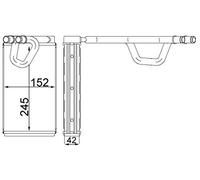 MAHLE AH 231 000S Interior intercambiador de calor