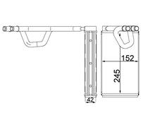 MAHLE AH 232 000S Interior intercambiador de calor