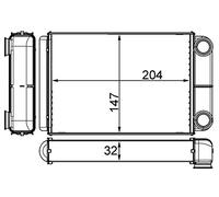 MAHLE AH 258 000S Interior intercambiador de calor