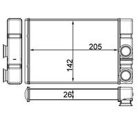 Mahle AH 260 000S - Intercambiador de calor para interiores