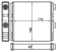 MAHLE AH 262 000S Interior intercambiador de calor
